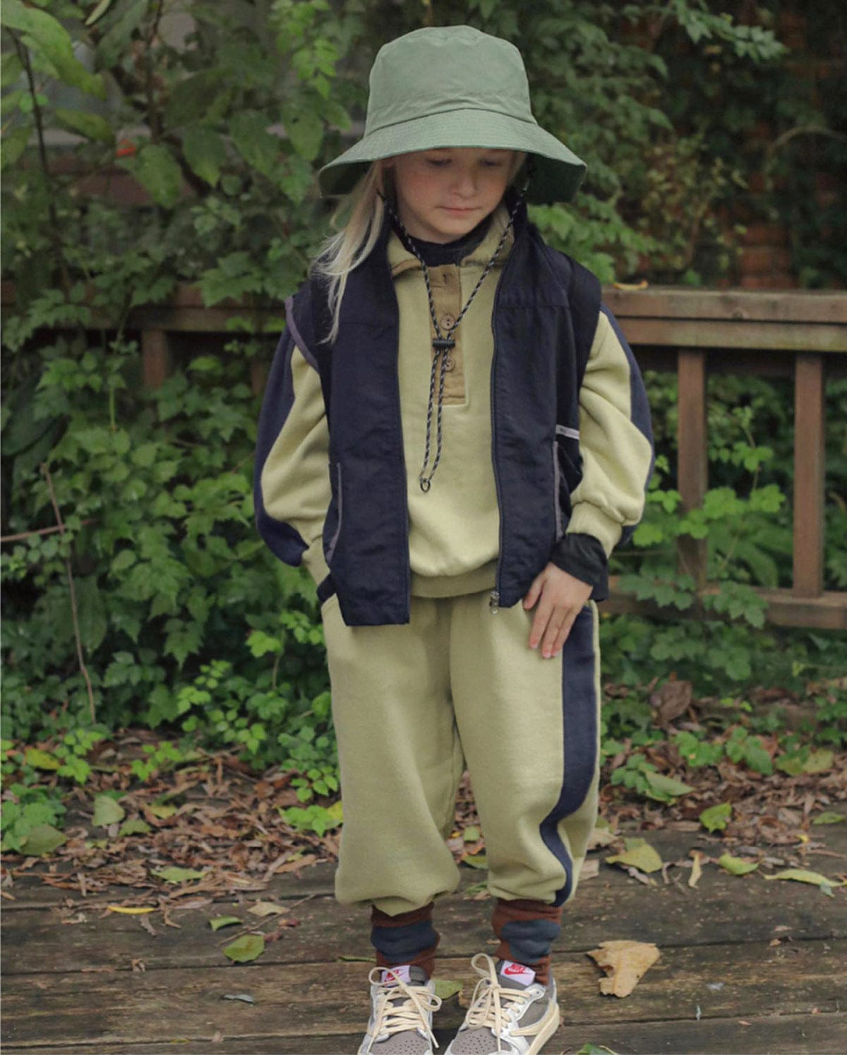 長袖セットアップ カラー切替セットアップ ポロ襟スウェット サイドラインパンツ 2点セット【mh0010887】