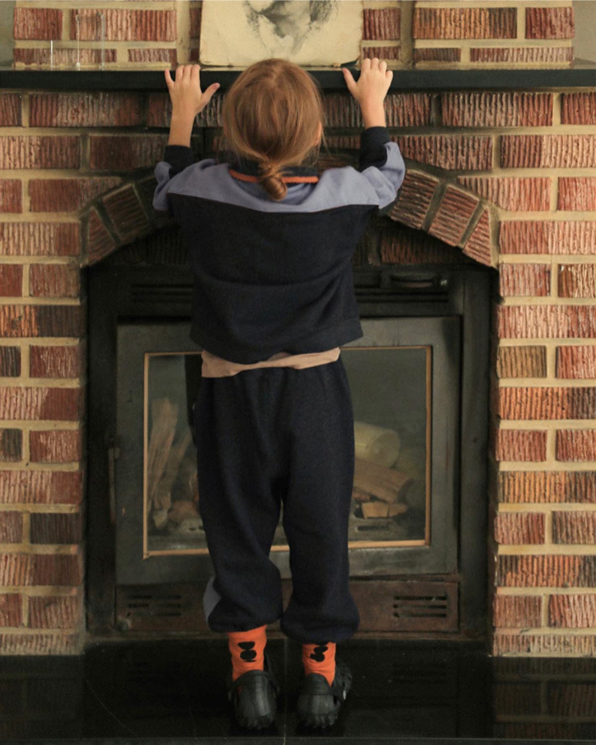 長袖セットアップ カラー切替セットアップ ポロ襟スウェット サイドラインパンツ 2点セット【mh0010887】