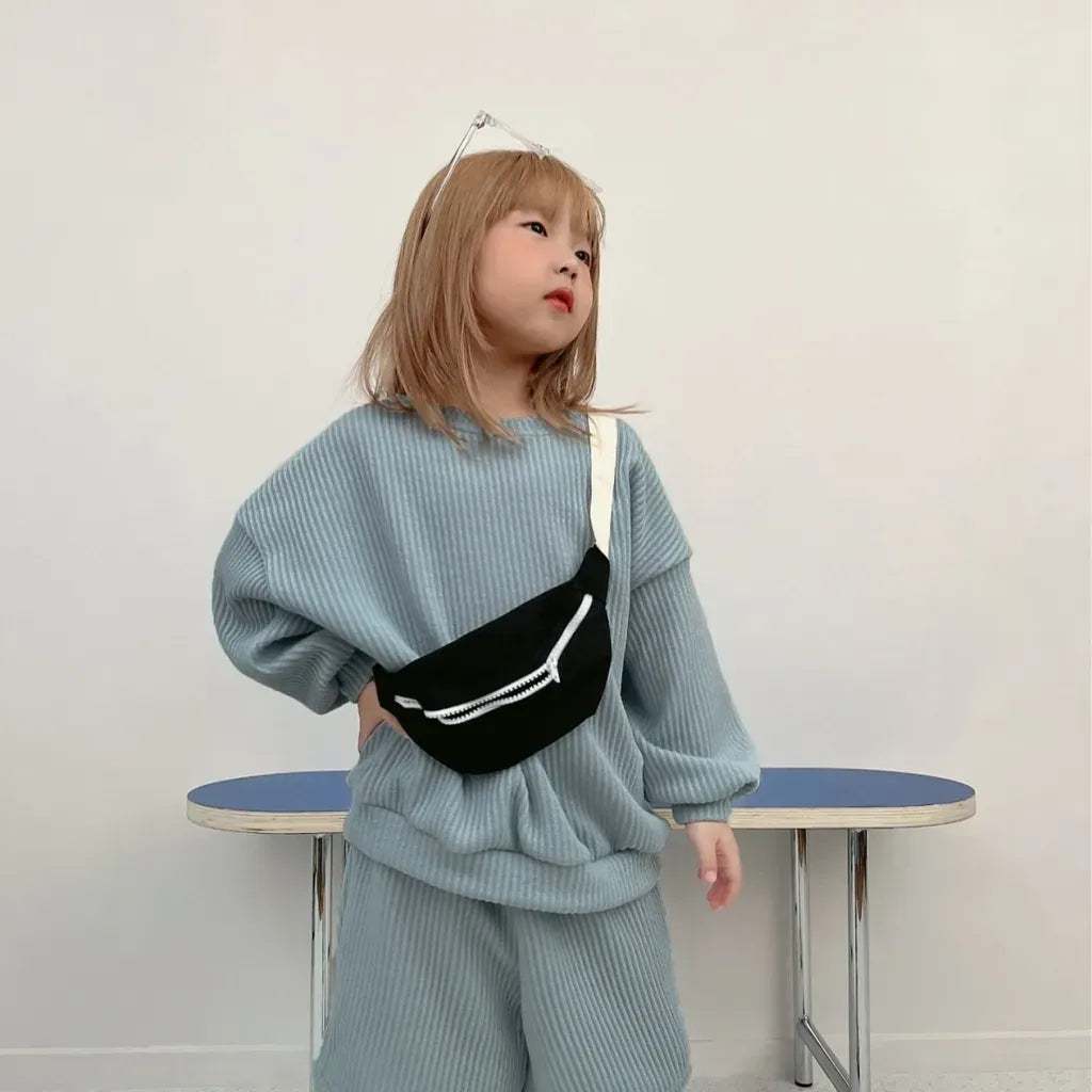 長袖セットアップ 長袖リブニットトップス＋ショートパンツセットアップ 2点セット【mh0011099】