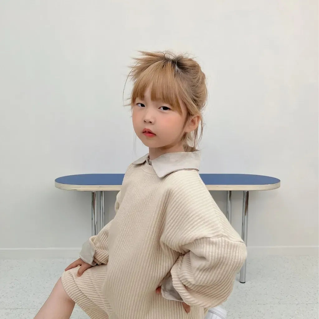 長袖セットアップ 長袖リブニットトップス＋ショートパンツセットアップ 2点セット【mh0011099】