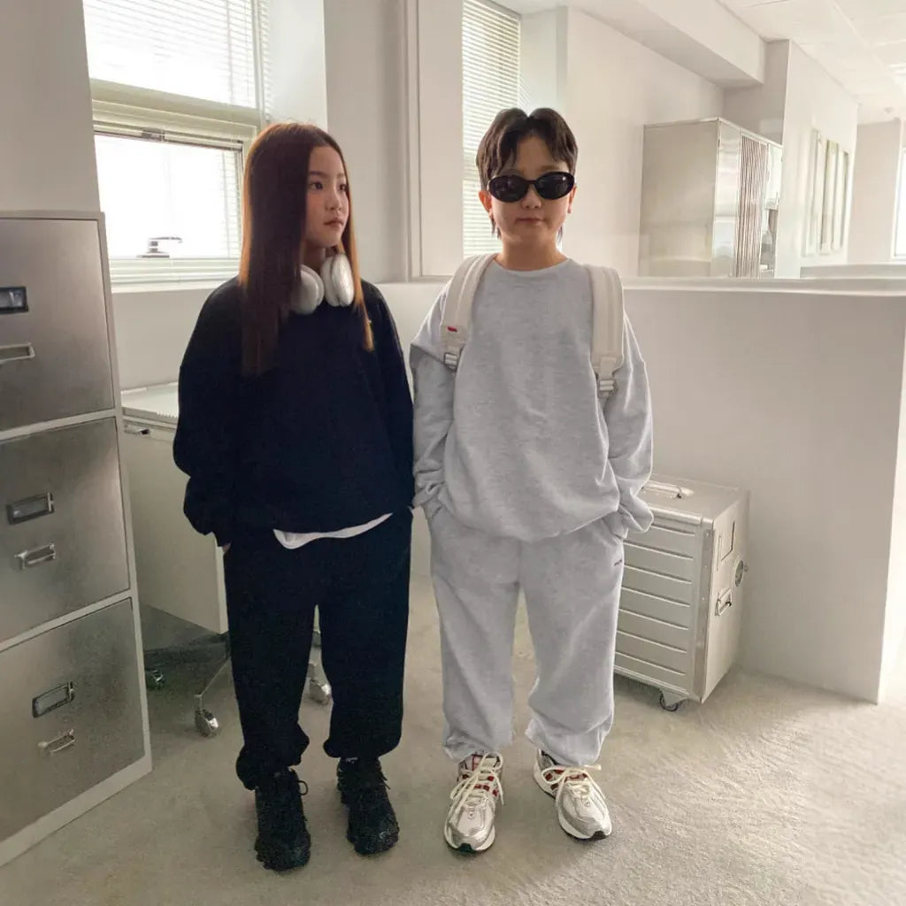 長袖セットアップ キッズ裏起毛スウェットシャツ＋スウェットパンツセットアップ 2点セット【mh0011100】