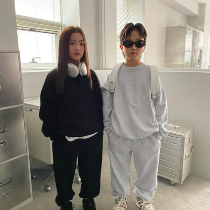 長袖セットアップ キッズ裏起毛スウェットシャツ＋スウェットパンツセットアップ 2点セット【mh0011100】