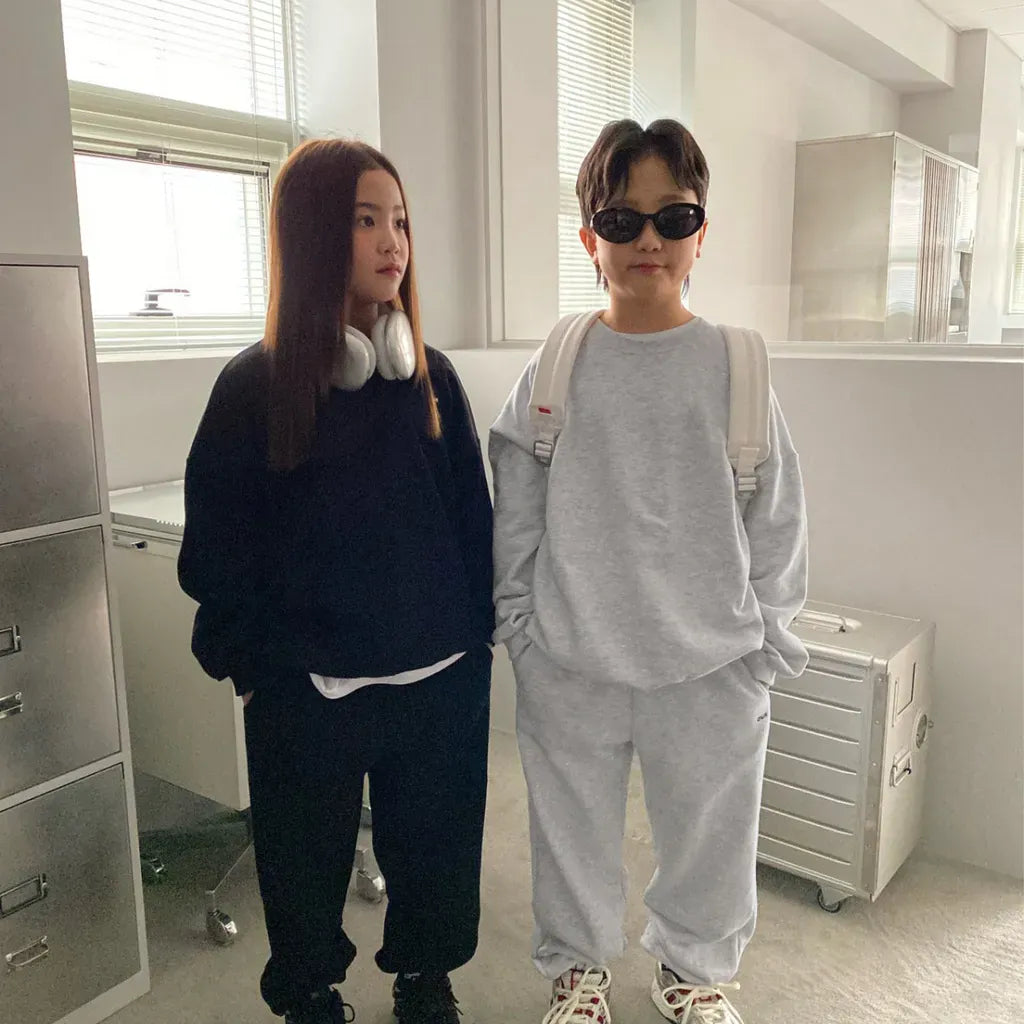 長袖セットアップ キッズ裏起毛スウェットシャツ＋スウェットパンツセットアップ 2点セット【mh0011100】