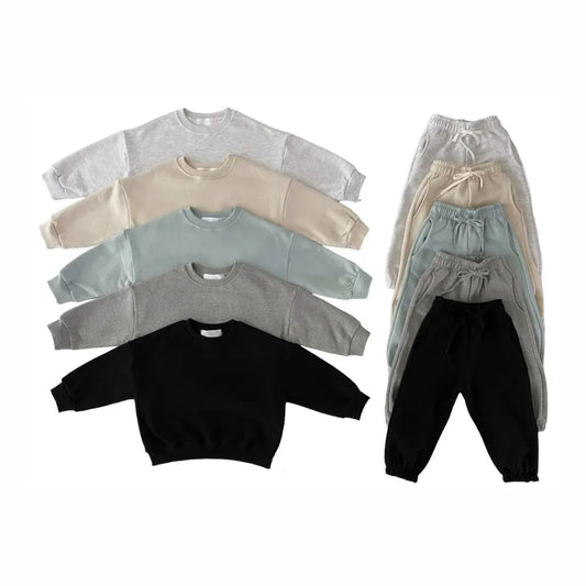 長袖セットアップ キッズ裏起毛スウェットシャツ＋スウェットパンツセットアップ 2点セット【mh0011100】