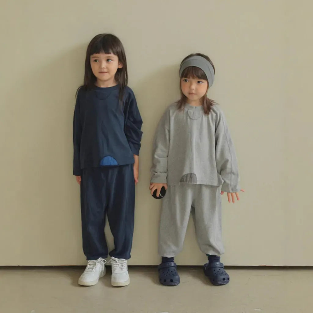 長袖セットアップ パッチワークスウェットトップス＋スウェットハーフパンツセットアップ 2点セット【mh0011101】