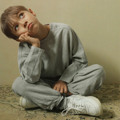 長袖セットアップ パッチワークスウェットトップス＋スウェットハーフパンツセットアップ 2点セット【mh0011101】