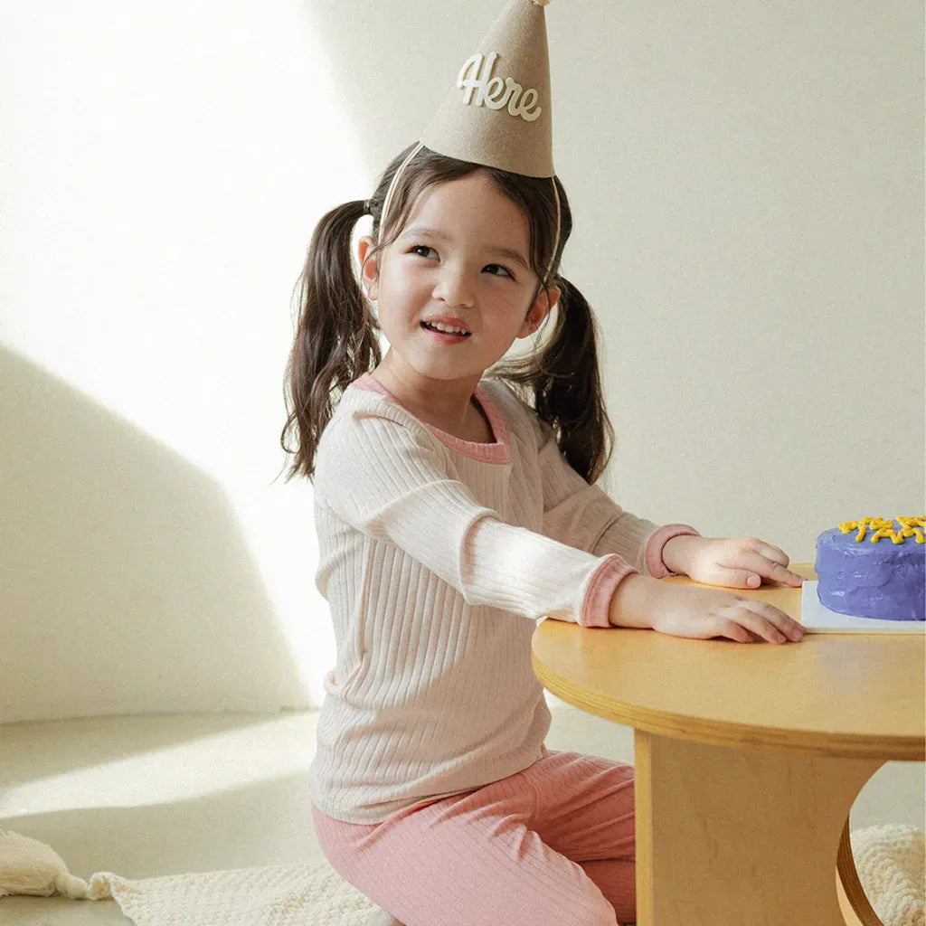 長袖パジャマ カラフルリブ長袖パジャマセットアップ 2点セット【mh0011103】