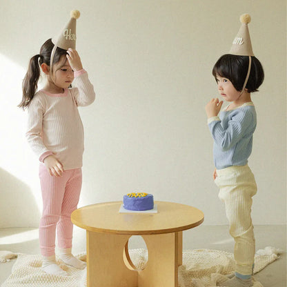 長袖パジャマ カラフルリブ長袖パジャマセットアップ 2点セット【mh0011103】