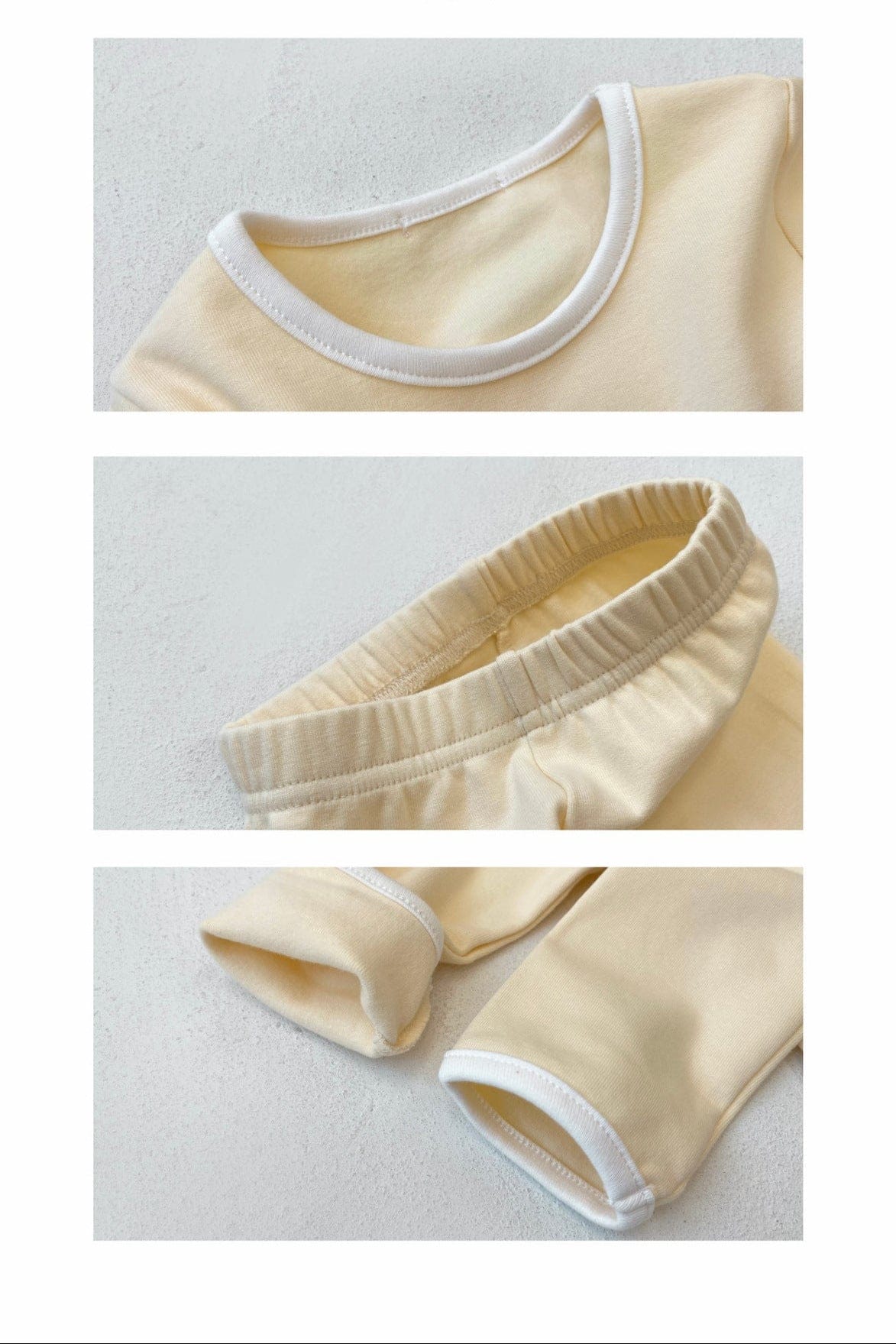 長袖パジャマ パイピング長袖トップス+パンツセットアップ 2点セット【mh0011134】