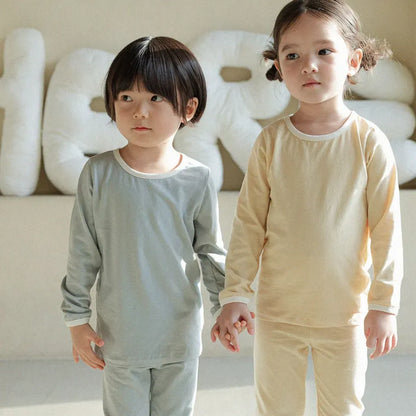 長袖パジャマ パイピング長袖トップス+パンツセットアップ 2点セット【mh0011134】