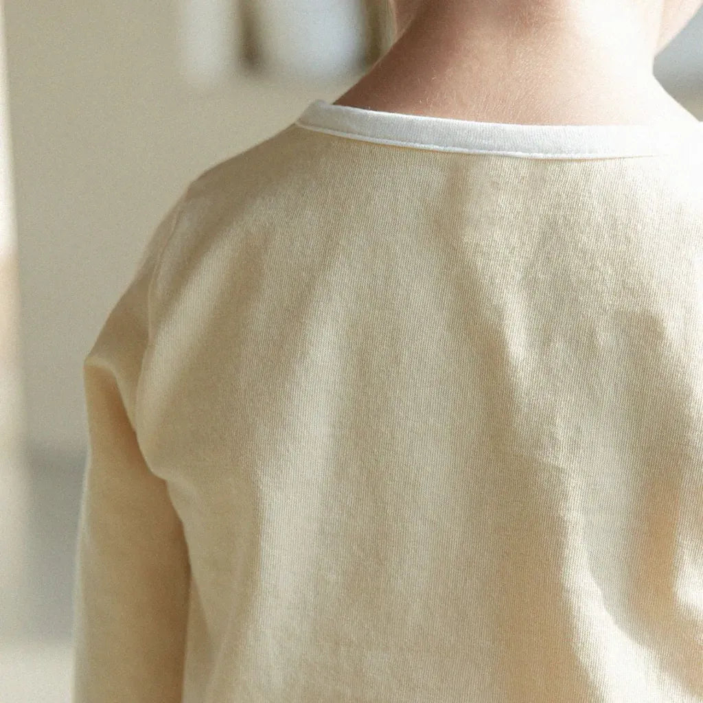 長袖パジャマ パイピング長袖トップス+パンツセットアップ 2点セット【mh0011134】