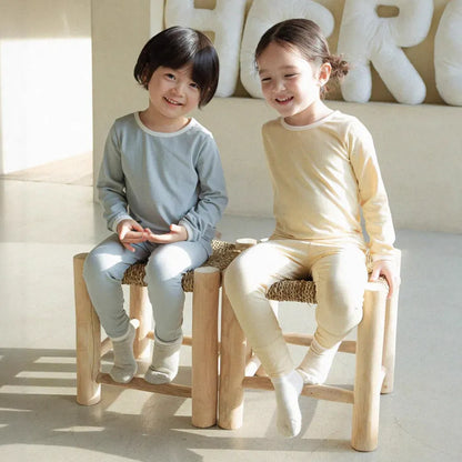 長袖パジャマ パイピング長袖トップス+パンツセットアップ 2点セット【mh0011134】