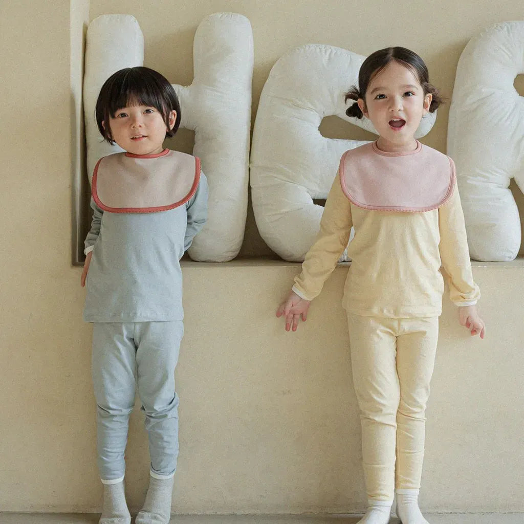 長袖パジャマ パイピング長袖トップス+パンツセットアップ 2点セット【mh0011134】