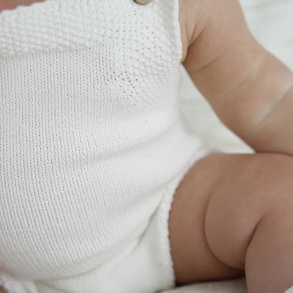 ノースリーブロンパース ニットロンパース+ボンボンニット帽子 2点セット【mh0011140】