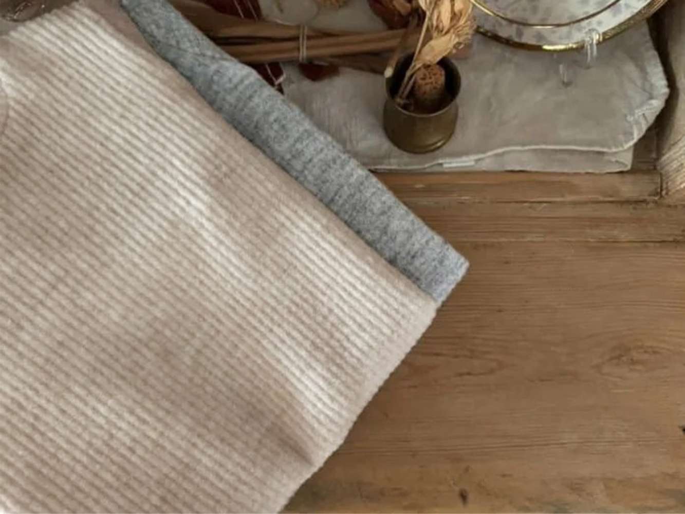 長袖セットアップ 長袖スウェットセットアップ 2点セット | リブニット地 | ゆったり秋冬ベビー服【mh0011492】