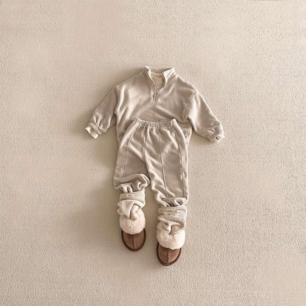 長袖セットアップ 長袖ハーフジップセットアップ 2点セット | 裏起毛スウェット | スウェットパンツ【mh0011501】