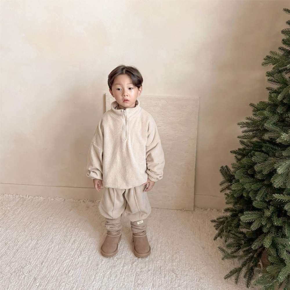 長袖セットアップ 長袖ハーフジップセットアップ 2点セット | 裏起毛スウェット | スウェットパンツ【mh0011501】