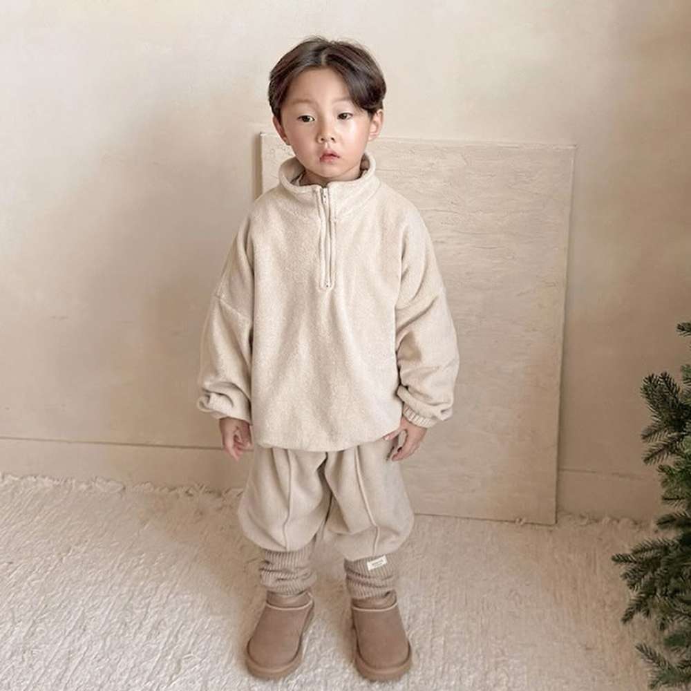 長袖セットアップ 長袖ハーフジップセットアップ 2点セット | 裏起毛スウェット | スウェットパンツ【mh0011501】