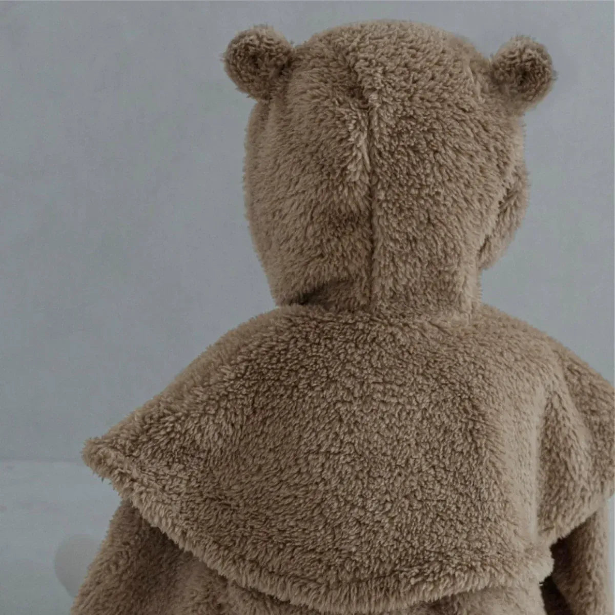 長袖セットアップ ベビーセットアップ 3点セット くま耳フーディケープポンチョ+ボアフリース長袖プルオーバー+ロングパンツ