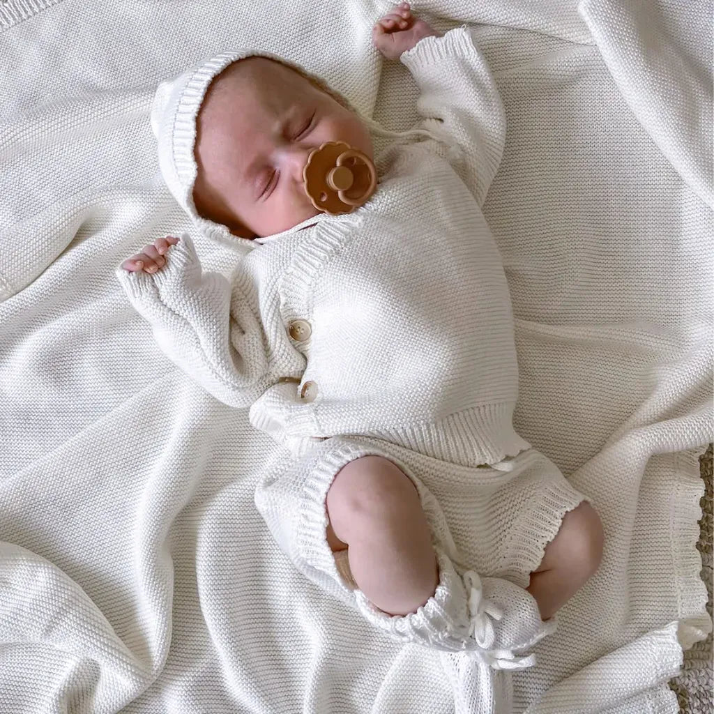 長袖セットアップ ニットトップス+かぼちゃパンツ+ボンネットセットアップ 3点セット【mh0011135】