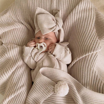 長袖セットアップ フリルカーディガン ロングパンツ ヘアバンド 3点セット セットアップ【mh0011353】