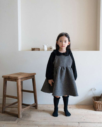 ノースリーブワンピース キャミワンピース | ツイードチェック柄 | Aラインジャンパースカート【mh0011495】