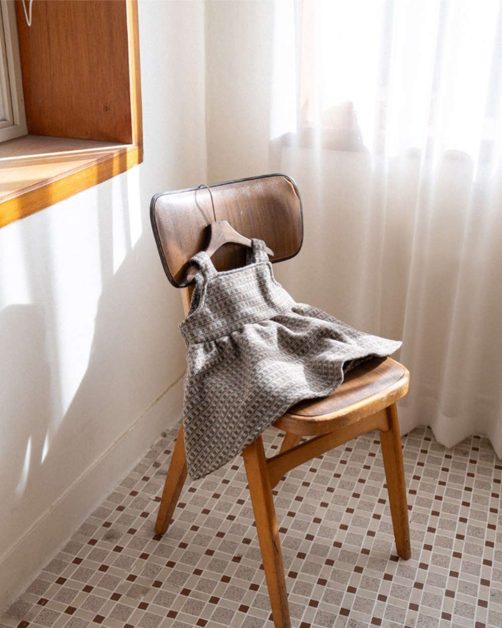 ノースリーブワンピース キャミワンピース | ツイードチェック柄 | Aラインジャンパースカート【mh0011495】