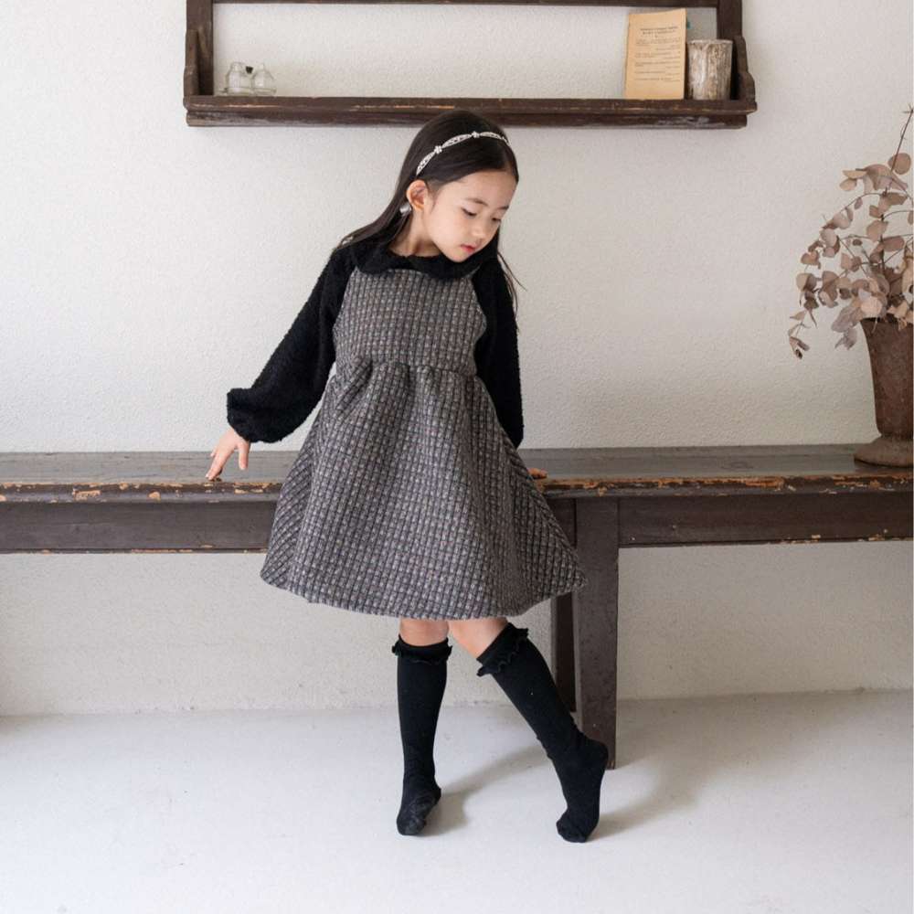 ノースリーブワンピース キャミワンピース | ツイードチェック柄 | Aラインジャンパースカート【mh0011495】