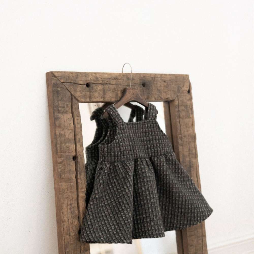 ノースリーブワンピース キャミワンピース | ツイードチェック柄 | Aラインジャンパースカート【mh0011495】