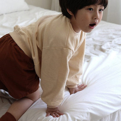 トレーナー・フーディ Apricot / 90cm シンプル無地スウェットトレーナー【mh0011116】