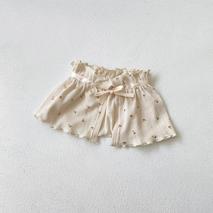 ロンパースセットアップ Apricot shawl / One Size ベビーセットアップ 3点セット 長袖コンビ肌着+ボンネット帽子+フリルショール【mh0009100】