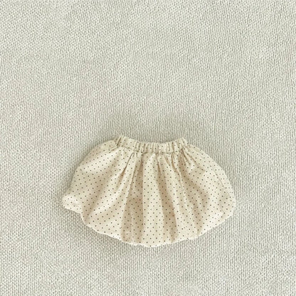 ノースリーブセットアップ Apricot skirt / 73cm 9M ベビーセットアップ 2点セット パデッド前あきベスト+バルーンショートパンツ【mh0008510】