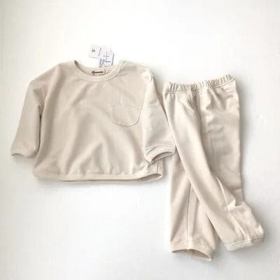長袖セットアップ Beige / 24M 90cm キッズ セットアップ トップス パンツ スウェット【mh0000097】