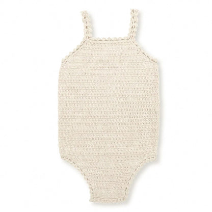 ノースリーブロンパース Beige / 66cm レースニットキャミソールロンパース【mh0009848】