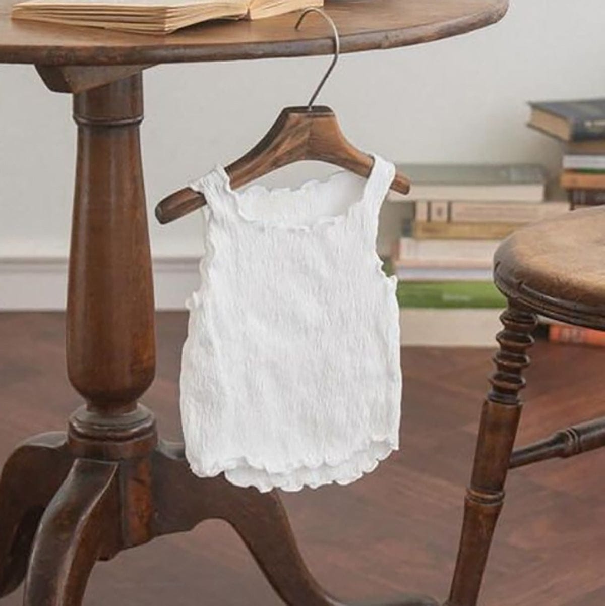 タンクトップ・キャミソール・ノースリーブトップス Beige / 73cm プリーツ加工ノースリーブタンクトップ【mh0009850】