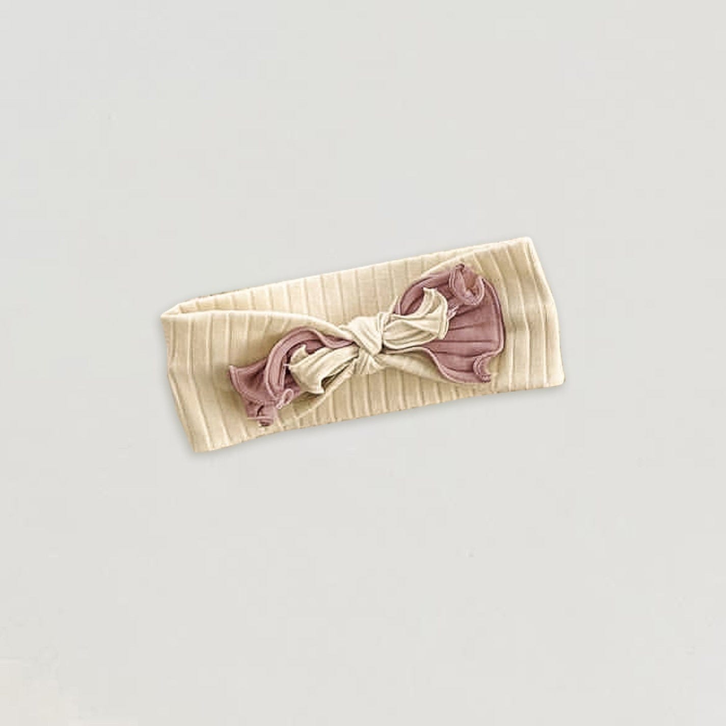 半袖セットアップ Beige headband / 66cm スクエアネック半袖Tシャツ+ブルマパンツ+リボンヘアバンドセットアップ 3点セット【mh0010007】