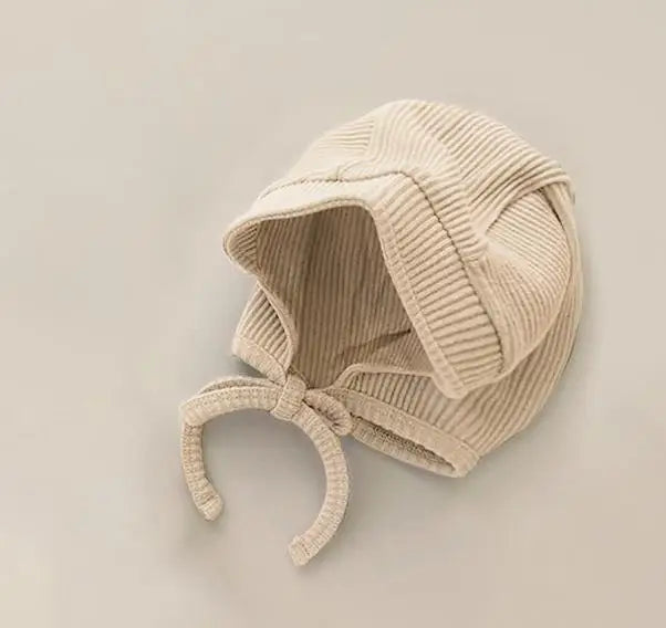 ベビー用帽子 beige white hat / One Size ベビー帽子 ヘアバンド ヘッドバンド リボン ボンネット【mh0004755】
