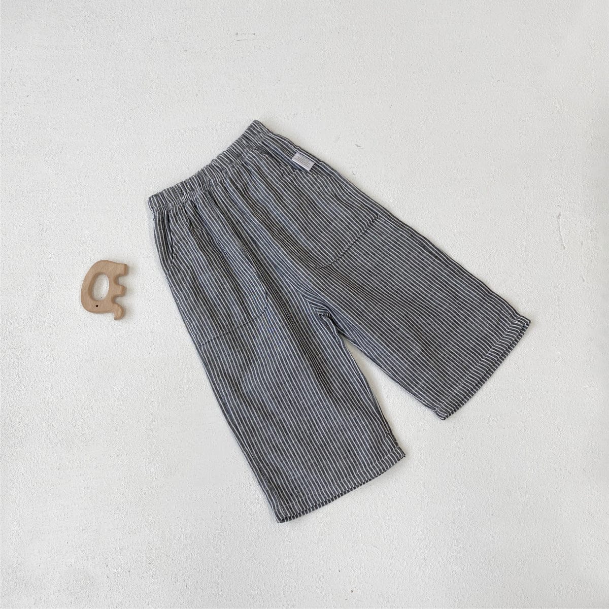 ロングパンツ・スウェットパンツ Black / 73cm ストライプワイドルーズイージーパンツ【mh0009668】