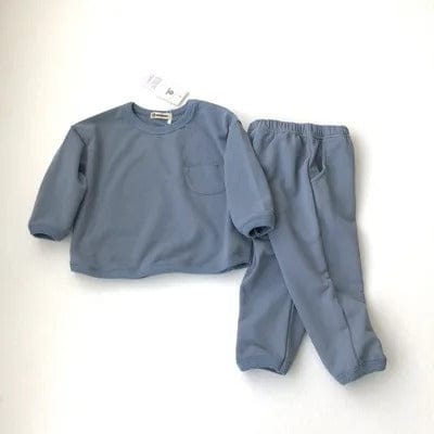 長袖セットアップ Blue / 24M 90cm キッズ セットアップ トップス パンツ スウェット【mh0000097】
