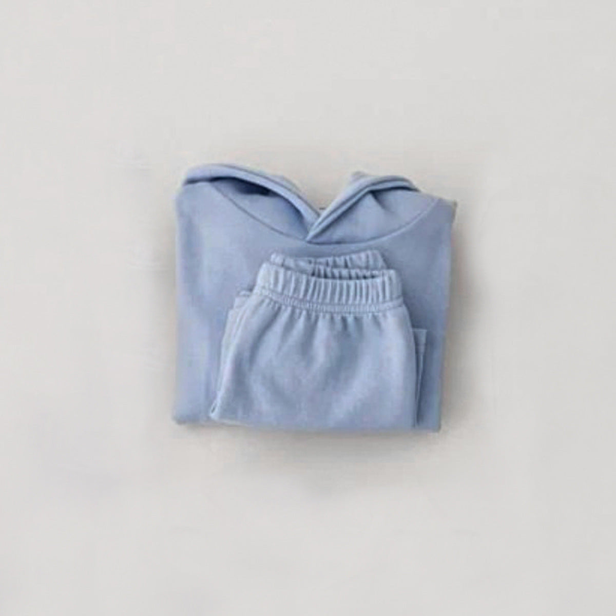 長袖セットアップ Blue / 73cm Cotton Hooded Sweatshirt Shorts Set コットン フーディー セットアップ【mh0011943】