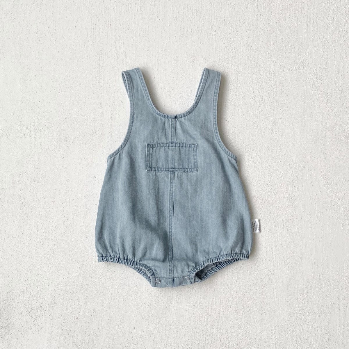 ノースリーブロンパース Blue denim bodeysuit / 66cm デニムノースリーブジャンプスーツ/ロンパース【mh0010605】