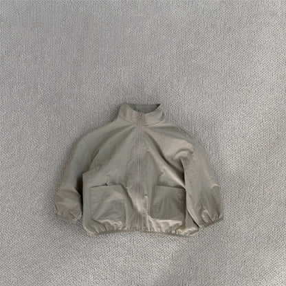 ショートコート・ジャケット・ジャンパー Blue Gray / 73cm シンプルベーシックジップアップブルゾンジャケット【mh0010600】