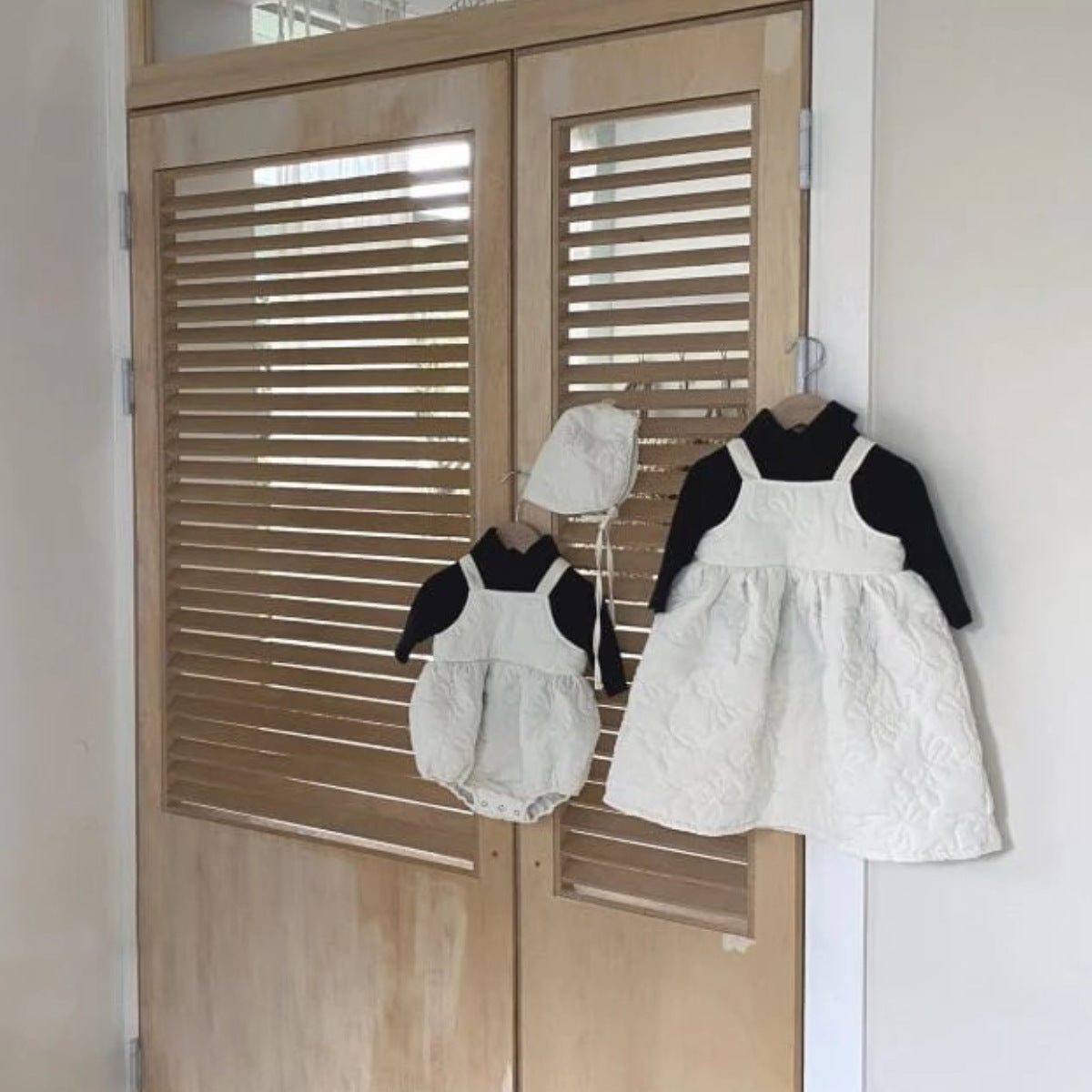 ノースリーブワンピース Checkered Bow Padded Bib Skirt チェック柄 リボン 中綿 ジャンパースカート【mh0011938】