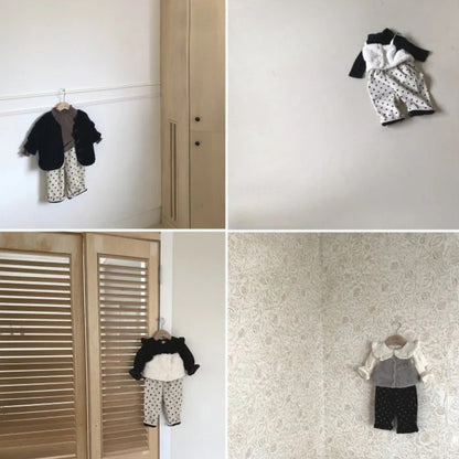 ロングパンツ・スウェットパンツ Corduroy Fleece Polka Dot Slacks ドット柄 裏ボア コーデュロイ パンツ【mh0011940】