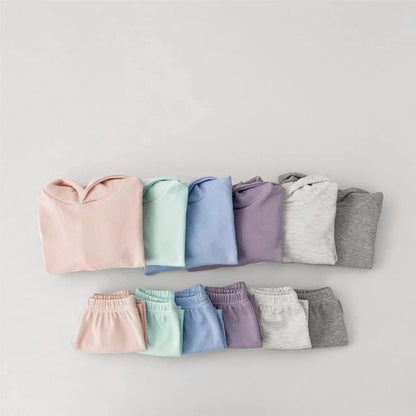 長袖セットアップ Cotton Hooded Sweatshirt Shorts Set コットン フーディー セットアップ【mh0011943】