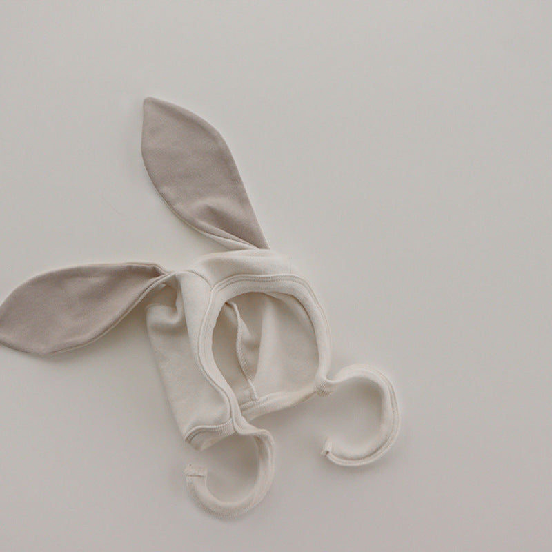 ロンパースセットアップ Creamy-white Hat / 59cm Long Sleeve Romper + Pants Bunny Ear Hat 長袖 ロンパース + ハイウェストパンツ うさ耳帽子