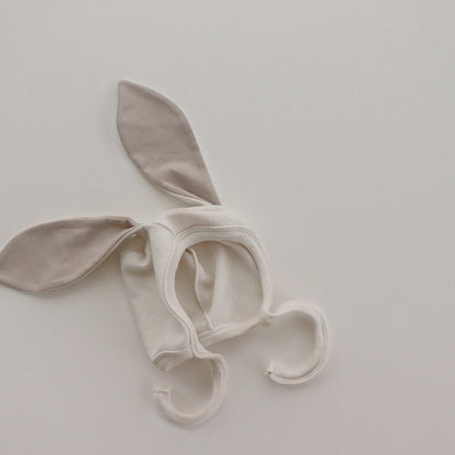 ロンパースセットアップ Creamy-white Hat / 59cm Long Sleeve Romper + Pants Bunny Ear Hat 長袖 ロンパース + ハイウェストパンツ うさ耳帽子