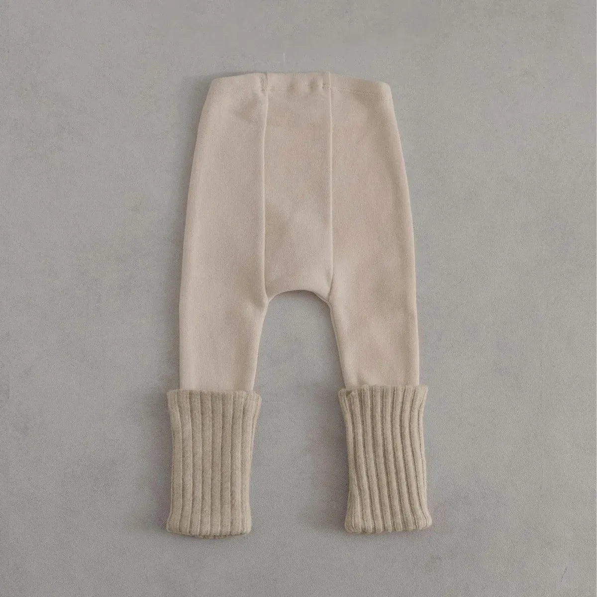 レギンスパンツ Dark apricot / 66cm 0-6m ベビーパンツ リブレッグウォーマードッキングレギンスパンツ【mh0007643】