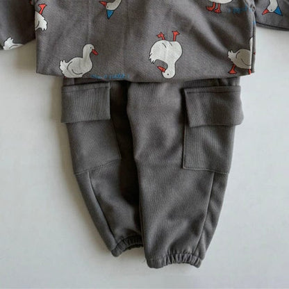 ロングパンツ・スウェットパンツ Dark Gray / 73cm ベビーパンツ シンプルスウェットカーゴパンツ【mh0009036】