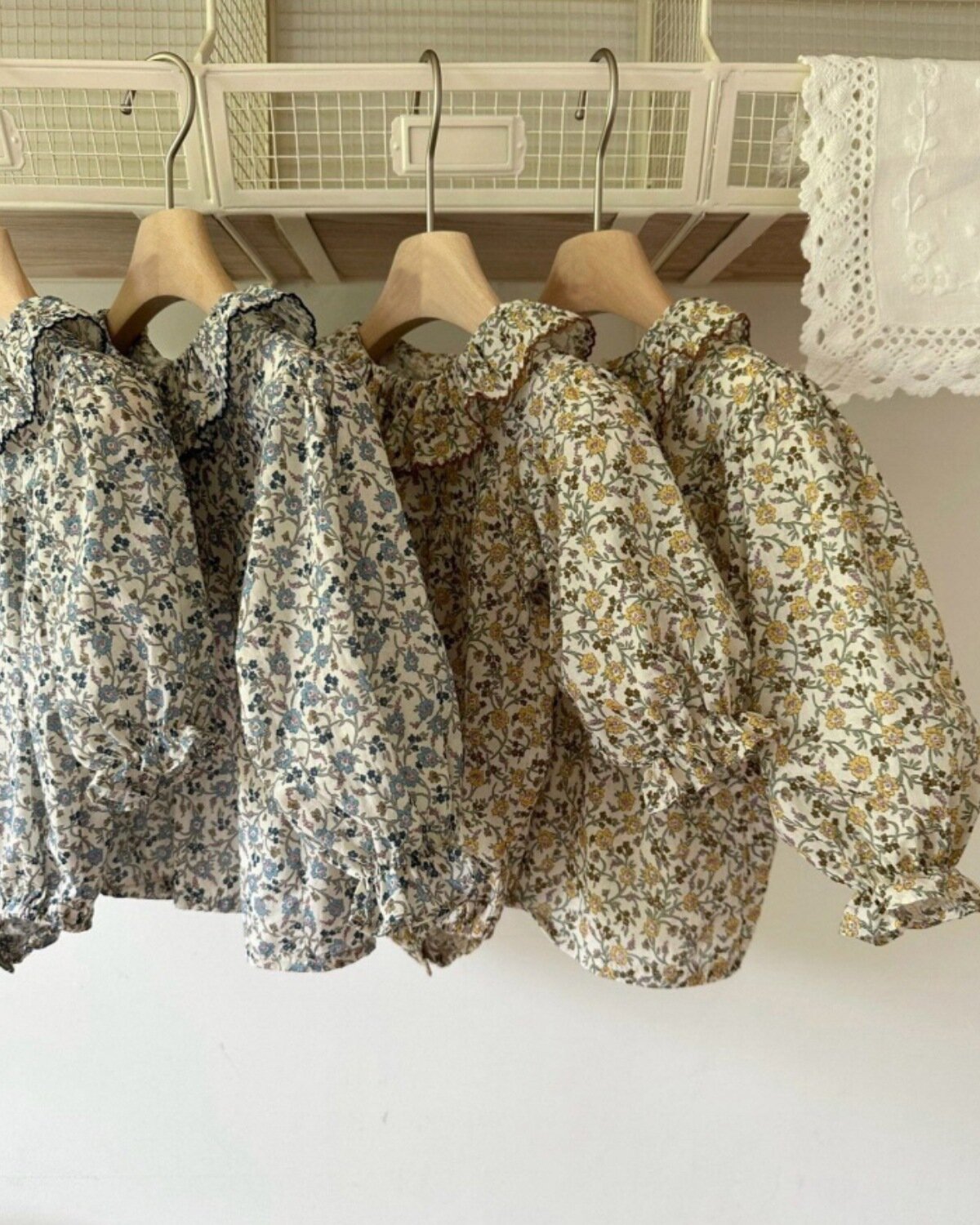 長袖ロンパース Floral Ruffle Romper 花柄 フリルロンパース【mh0012123】